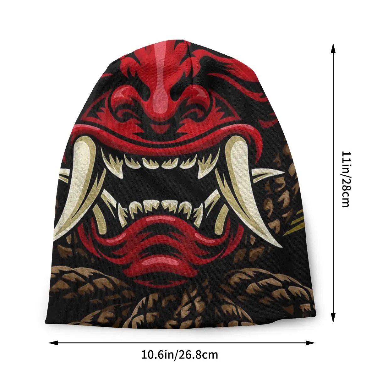 Oni Demon Japanese Samurai Ronin Unisex Bonnet Thin Outdoor Double Layer Thin Hats For Men Women