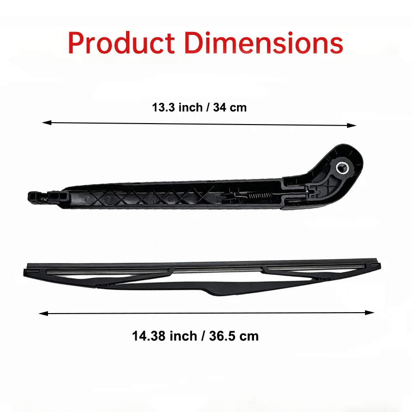 14-Zoll-Heckscheibenwischerblatt passend für FORD Focus 2 MK2 2004-2012 Windschutzscheibe Heckscheibenwischerarmblatt – Detail 2