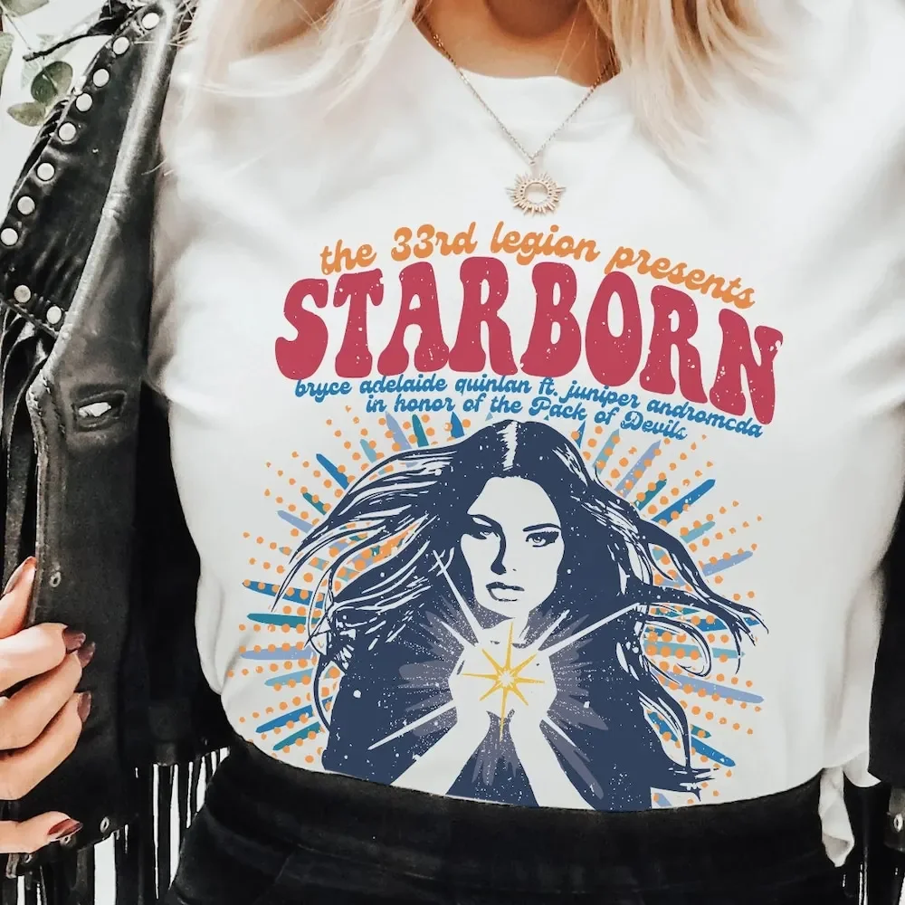 Starborn Retro Vintage Music Festival T Shirt Officially Licensed Sarah J Maas Crescent City House Of Earth And Blood