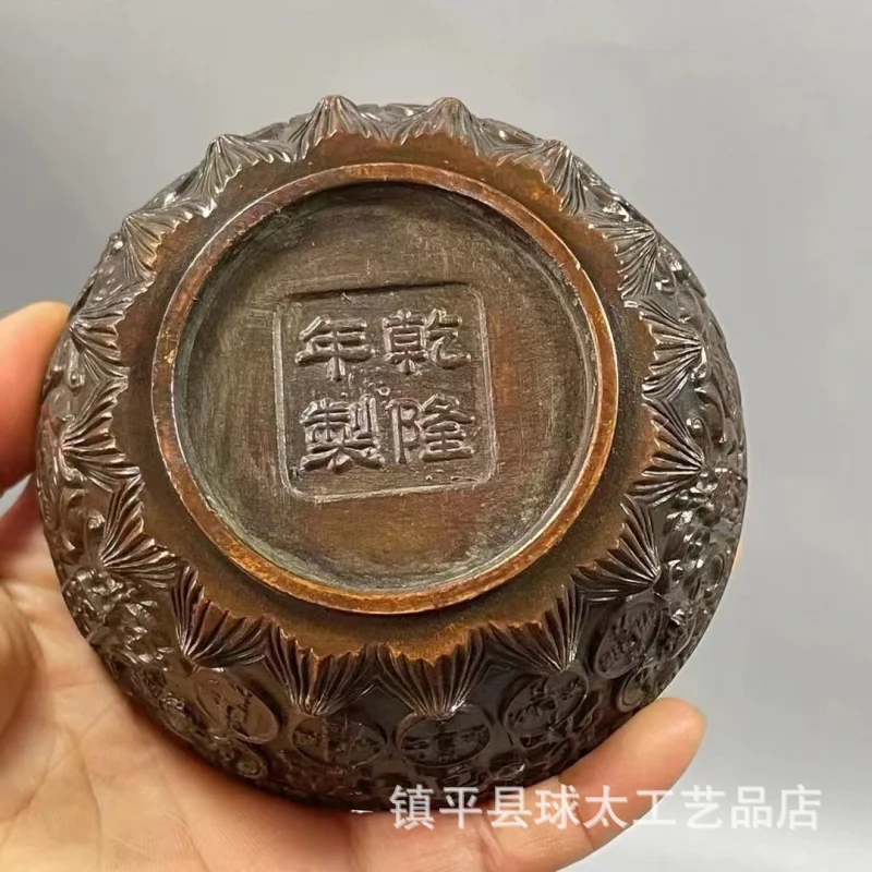 Antique Alloy Five Emperors Cornucopia Five Blessing Cornucopia Incense Burner Home Living Room Craft Decoration