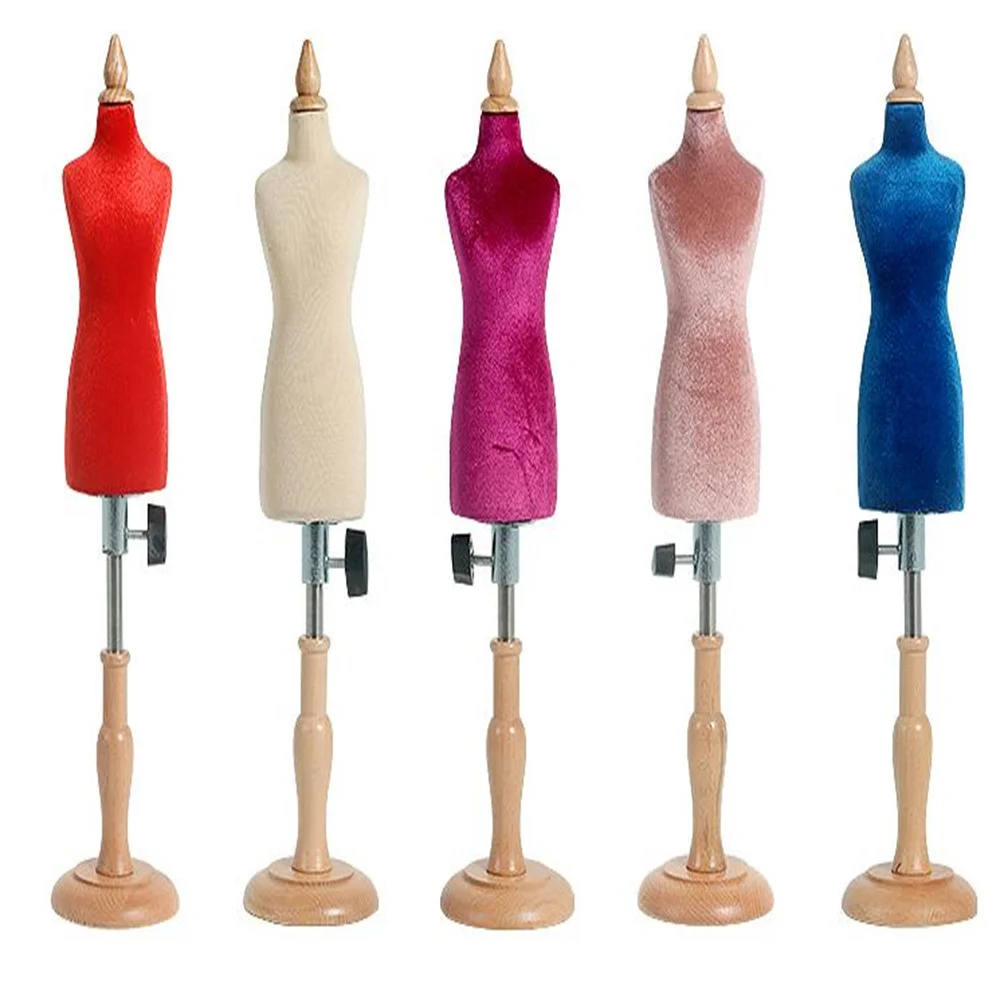 Female Half Body Cloth Mannequin, Professional Scale Teaching Tailor Wood, Manikin Disk Base, Can Pin, 1/4 Sewing Jewellery