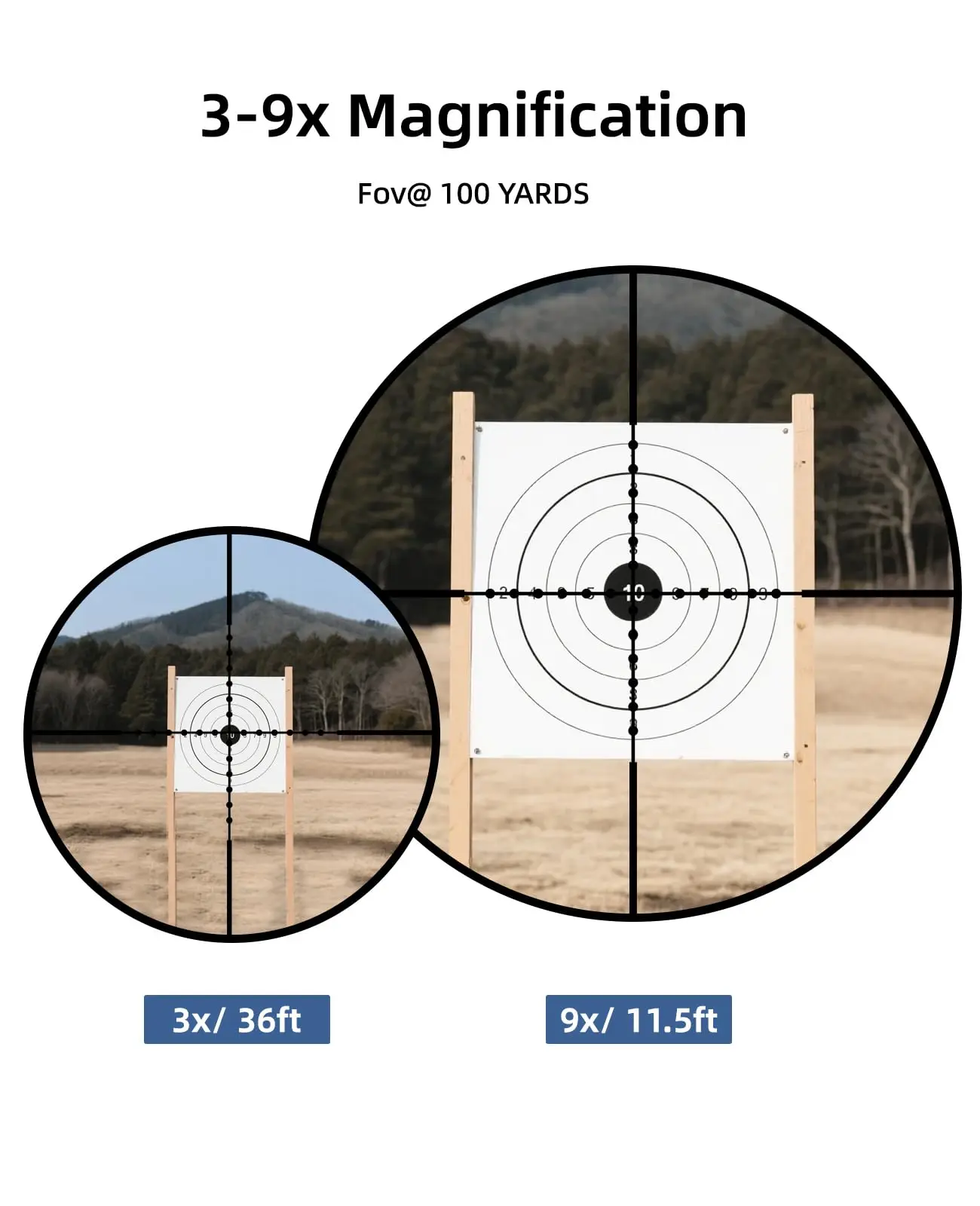 3-9x40 AO بندقية نطاق المزدوج مضيئة شبكاني 22 نطاق الصيد 1 بوصة أنبوب طويل المدى SFP Riflescopes 20 مللي متر نطاق خواتم