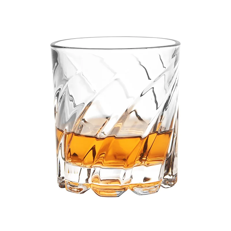 

Thickened rotating decompression whiskey glass, creative personality Internet celebrity crystal glass