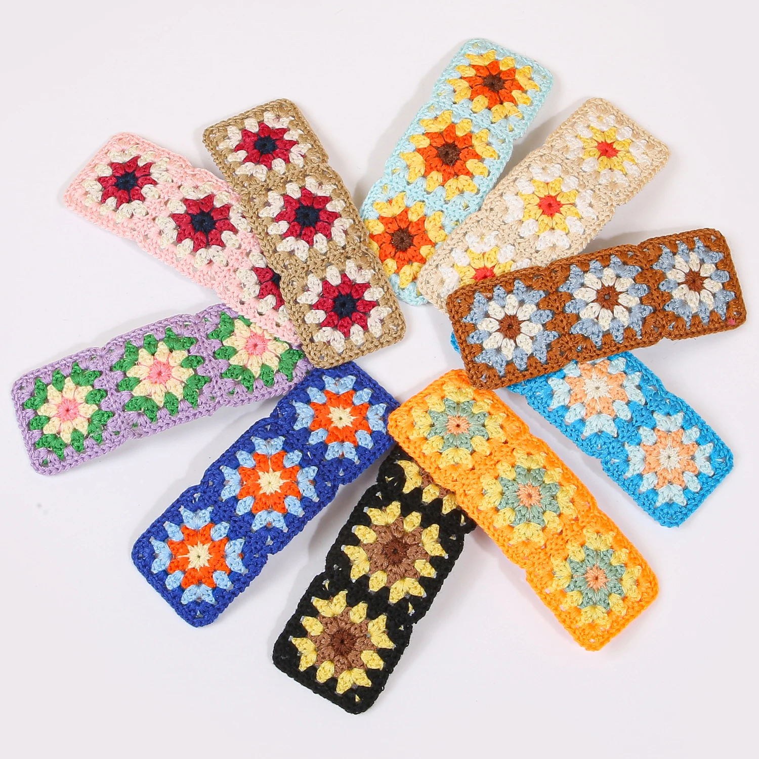 5/10 pçs estilo de cor aleatória bordado flor bb clipe para meninas doce macio grampos de cabelo para crianças feminino acessórios de cabelo diários