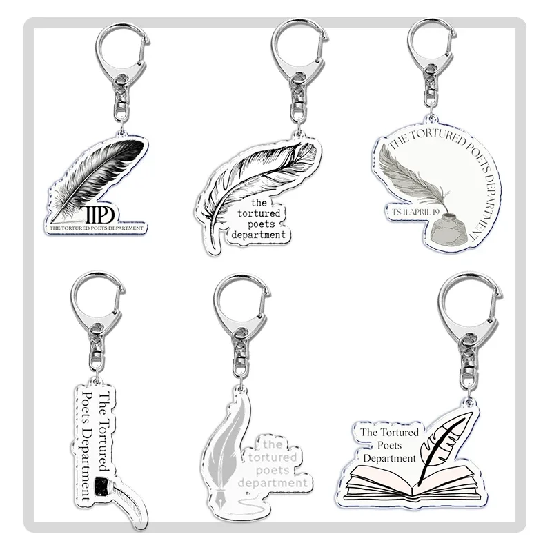 Popular Album The Tortured Poets Department Key Chain Keychains Ring for Accessories Bag Pendant Keyring Jewelry TTPD Fans Gifts