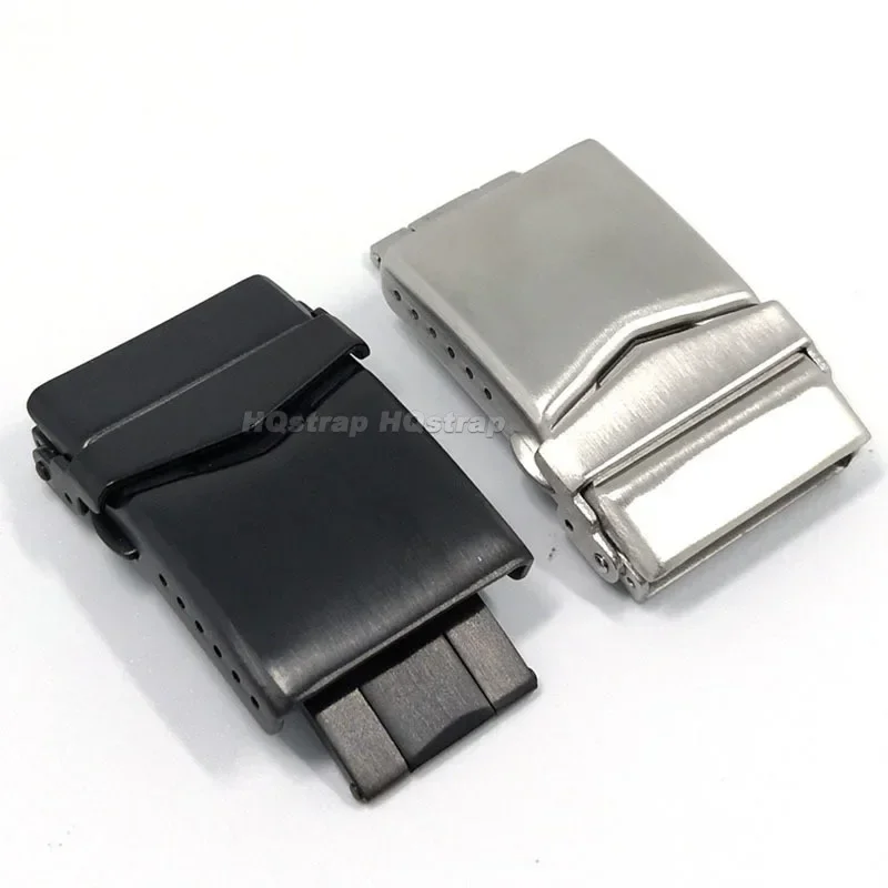 316L Metal Buckle Soild Stainless Steel Watch Strap Clasp 18mm 20mm 22mm Folding Band Button for Seiko Universal Accessories