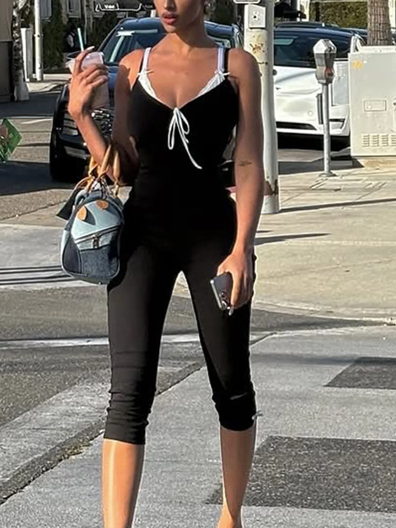

Summer Women Sling Jumpsuits Fashion Streetwear New Sweatpants Sexy Elegant Black Sexy Lady Backless Bodycon Jumpsuits Clothing