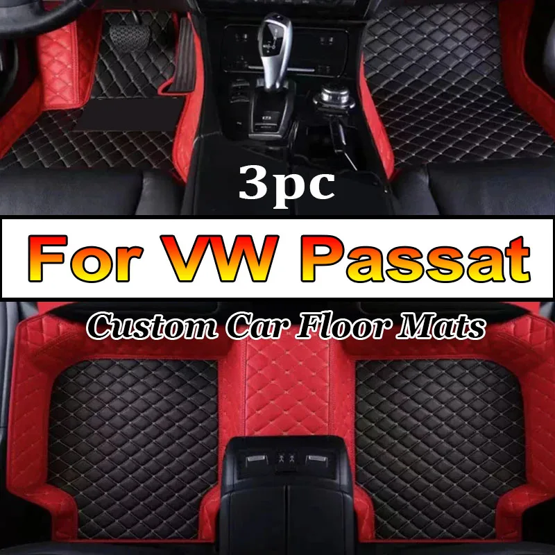 Car Floor Mats For VW Volkswagen Passat B5 B5.5 1997~2005 Protective Carpets Luxury Leather Mat Rugs Pad Durable Car Accessories