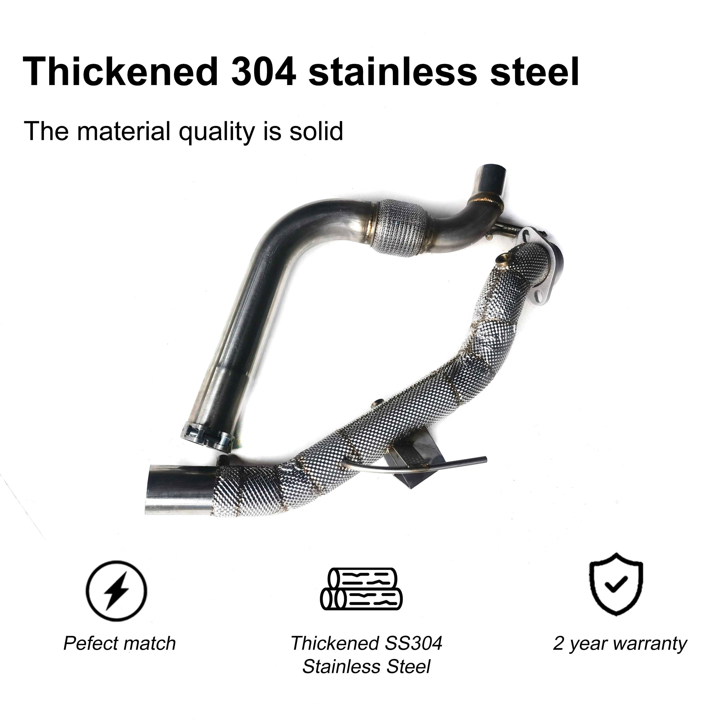 ACE Hochleistungs-Downpipe für Ford Mustang 2.3T 2013-2018, Downpipe-Krümmer aus Edelstahl, Hochleistungs-Auspuffrohr – Detail 5