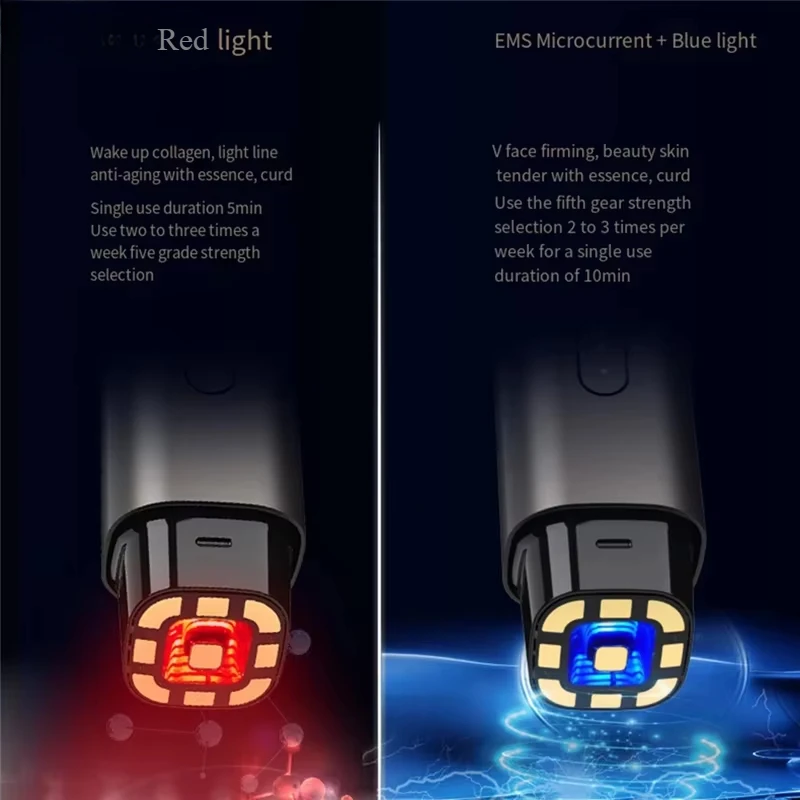 EMS Micro-current เครื่องมือความงาม LED Home Beauty Instrument คอลลาเจนนําเข้าเครื่องมือ Skin Care Rejuvenation สูงความถี่