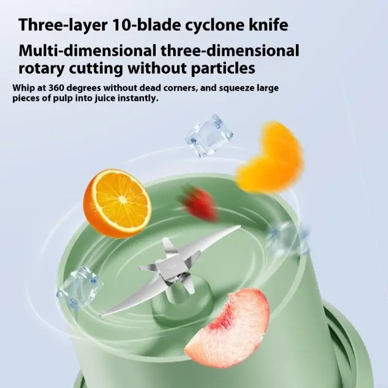 防水ミニブレンダー300ml USB充電式コードレスフルーツミキシングスムージーベビーミールアウトドアスポーツ用途