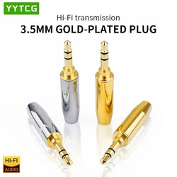 YYTCG wysokiej jakości 3.5mm wtyczka gniazdo Audio 3-biegunowe pozłacane Adapter do słuchawek do DIY Stereo zestawu słuchawkowego słuchawki/naprawa słuchawki