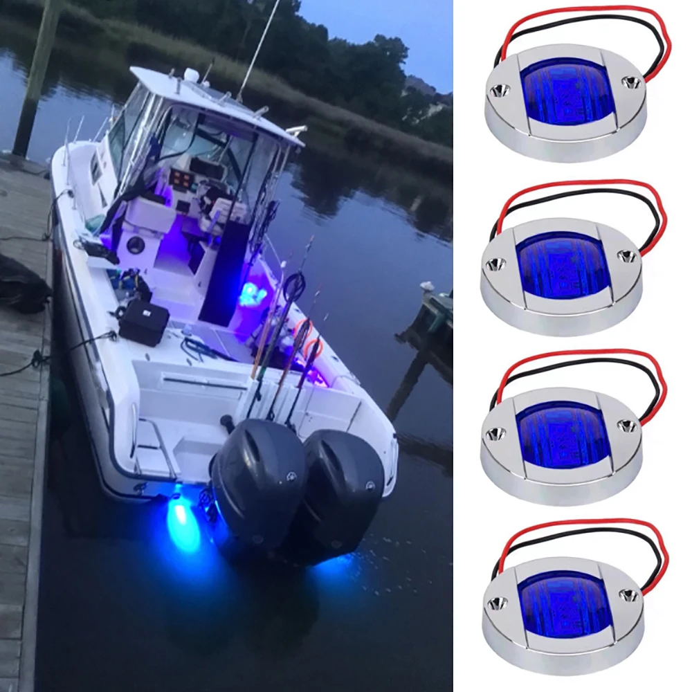 

8 шт. светодиодные боковые габаритные навигационные огни, навигационный фонарь, 12 В, водонепроницаемый морской корабль, яхта, круглые боковые якорные фонари