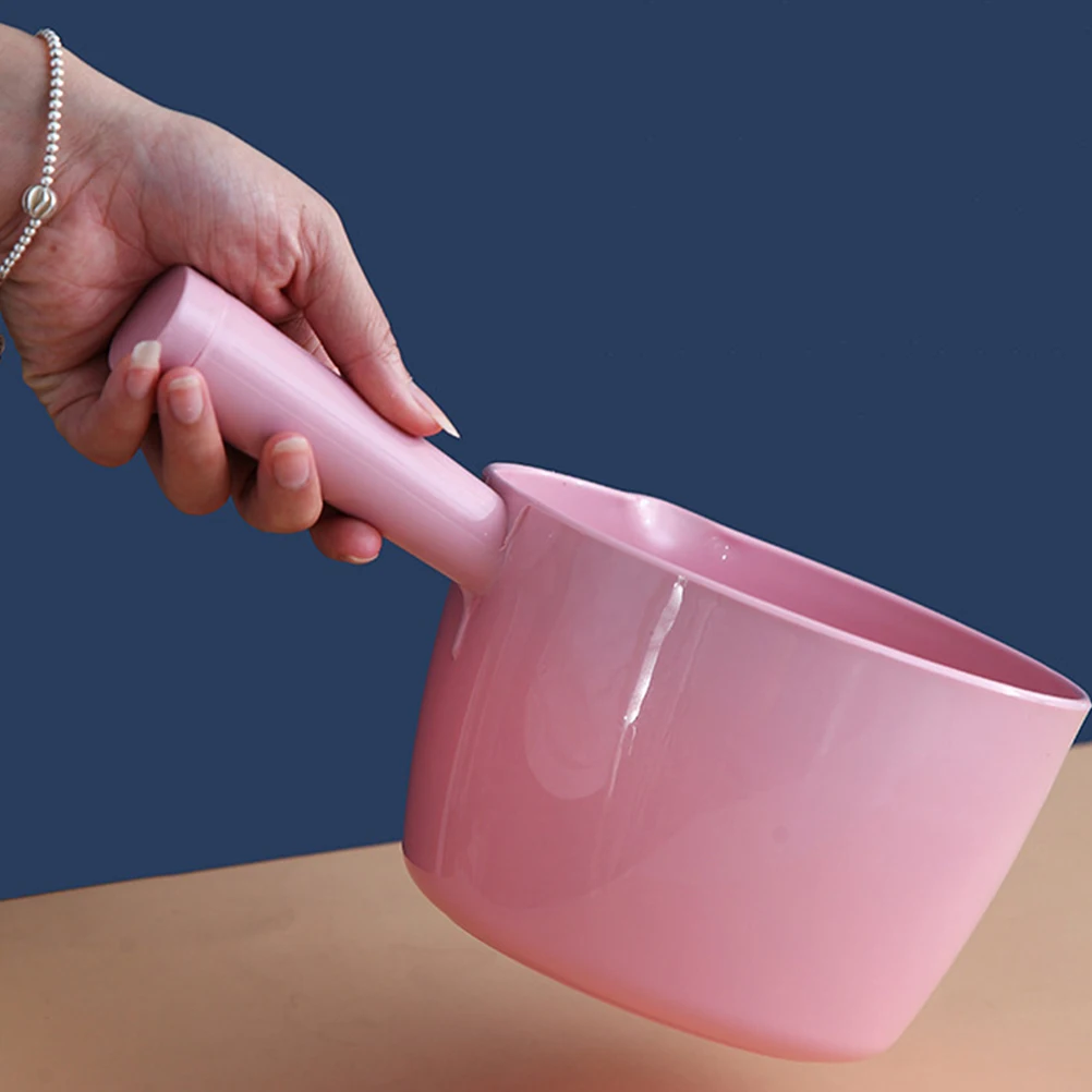 

2pcs Large Water Ladle Long Handle Plastic Dipper For Bathing Shower Fruit Washing Garden Watering Kitchen Utensil Household