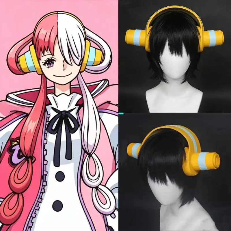 One Piece Film Red Uta Cosplay Headset Prop Anime Uta Yellow Blue Headphones Cosplay Costume Accessory for Cosplay Party Gifts