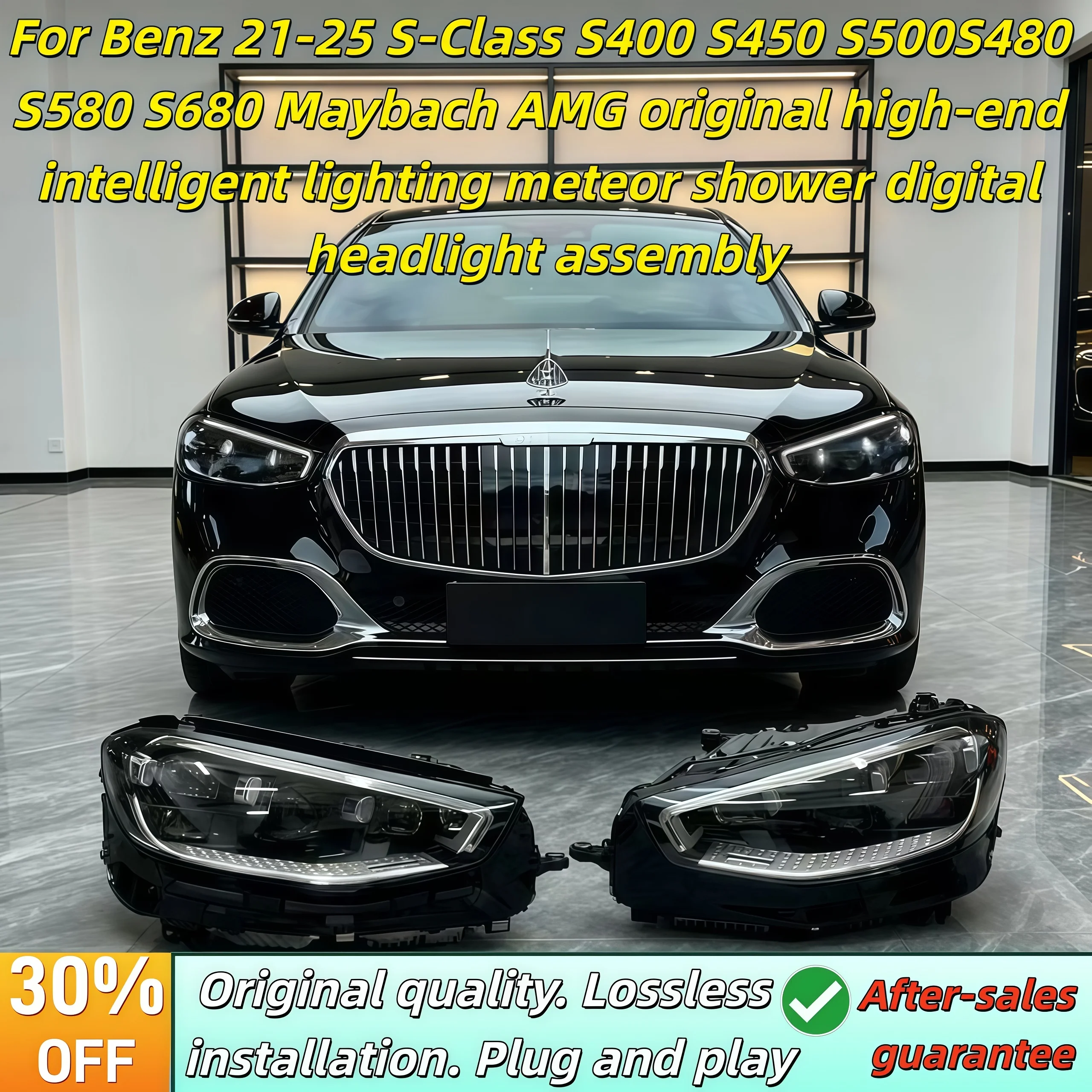 

For Benz 21-25 S-Class S400 S450 S500S480 S580 S680 Maybach AMG headlight original high-end headlight assembly plug and play