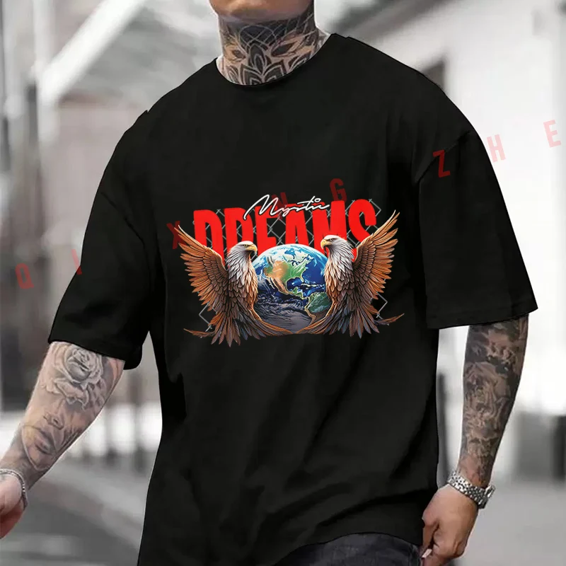 

Dreams Graphic Design Motorcycle Printed T-Shirt Men's Fashion Short Sleeve Exquisite Design Essential Top Tees