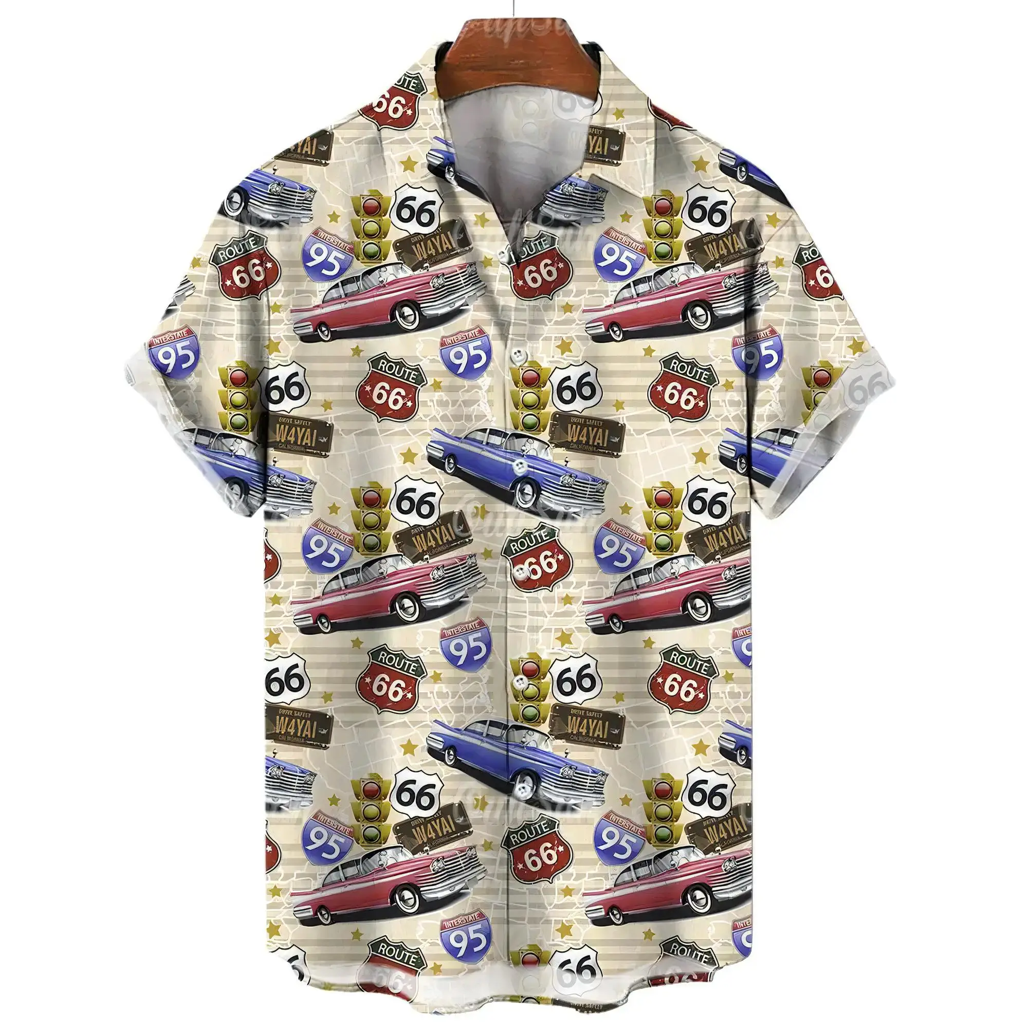 Рисунок 2 - Route 66, мужские рубашки с 3D принтом