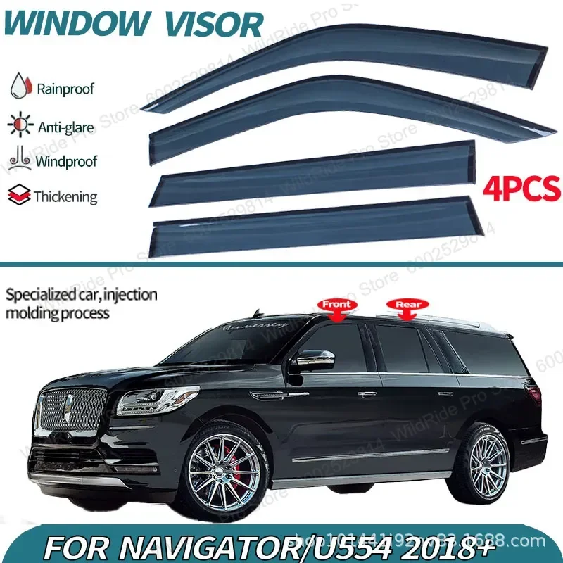 Cross Border Application 2018 for Lincoln Navigator Window Shade Rain Shield Black Car Rain Shield