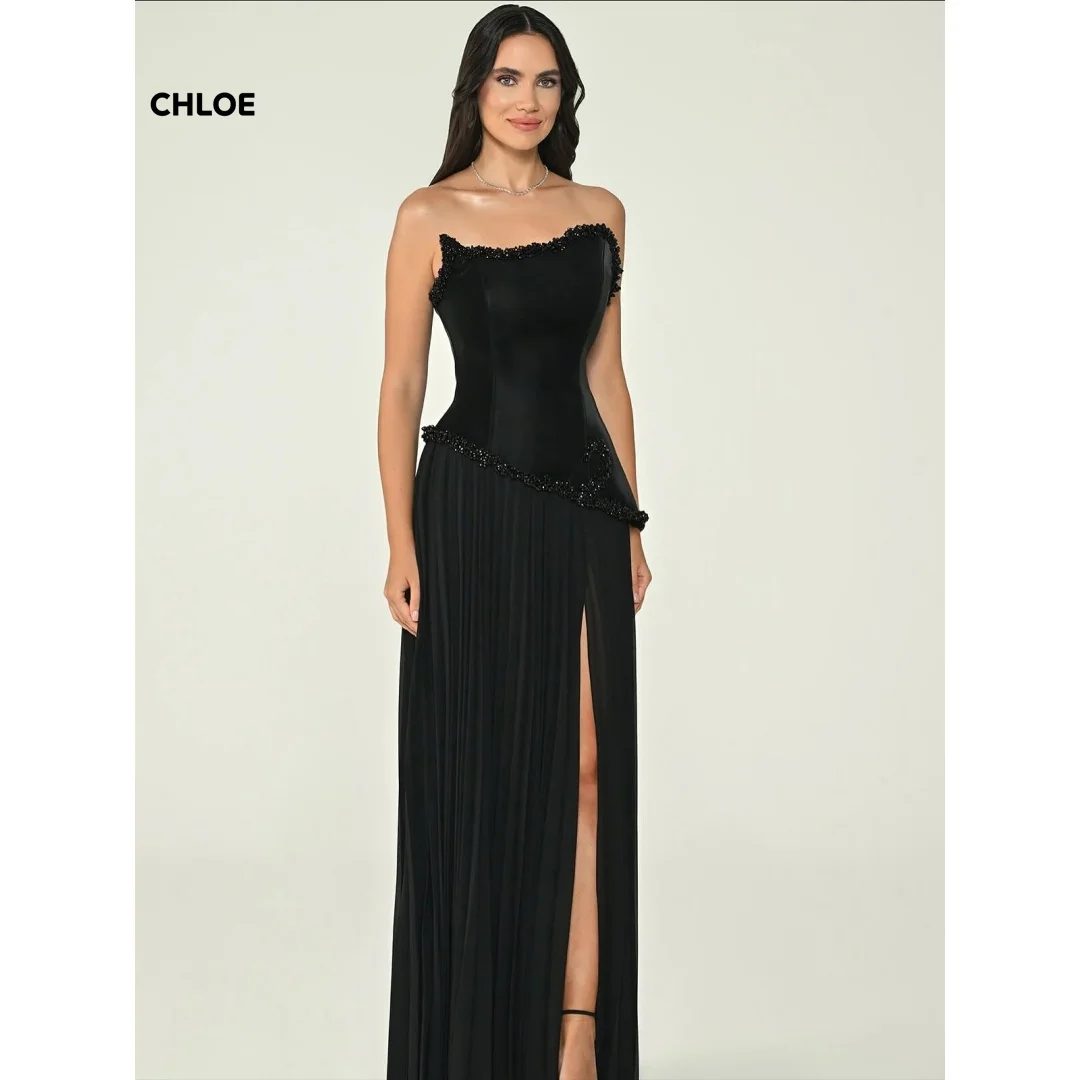 

Sleeveless Evening Luxury Dress 2025 Line A Custom Made Off the Shoulders Modest Prom Dress Elegant Party Dresses Ball Gowns