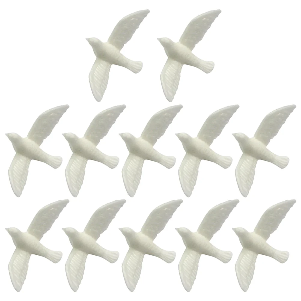 

12 Pcs Micro Landscape Ornament Miniature Animals House Pigeon Accessories Simulate Birds Prop The