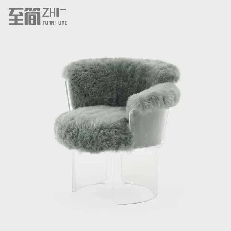 

Кресло TAO Acrylic Casual Plush: креативное кресло-диван необычной формы с подлокотниками и спинкой для демонстрационных комнат