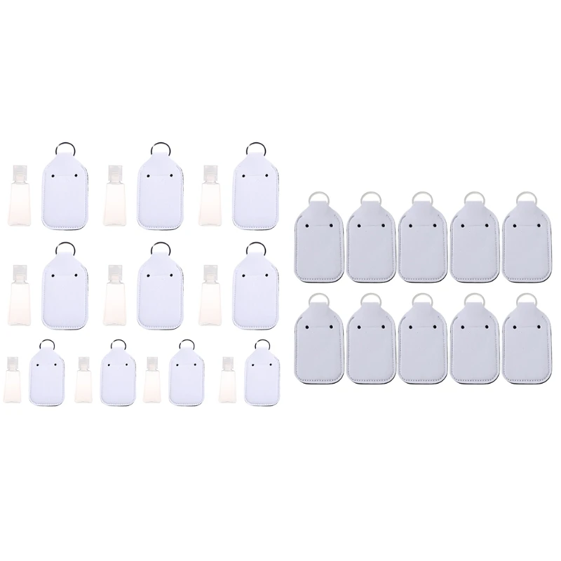 

RXJC 10Pcs Hand Sanitizer Empty Plastic Clear Bottles with Sleeve Squeeze Container