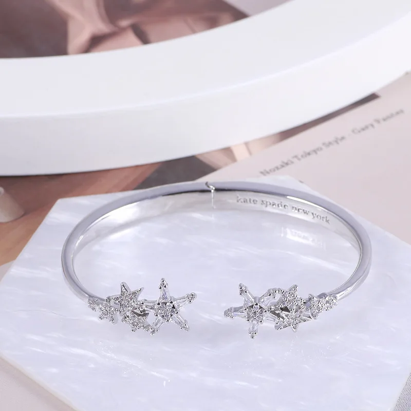 

1:1 Jewelry Open Bangles Star Bracelets For Women free shipping bangles for women