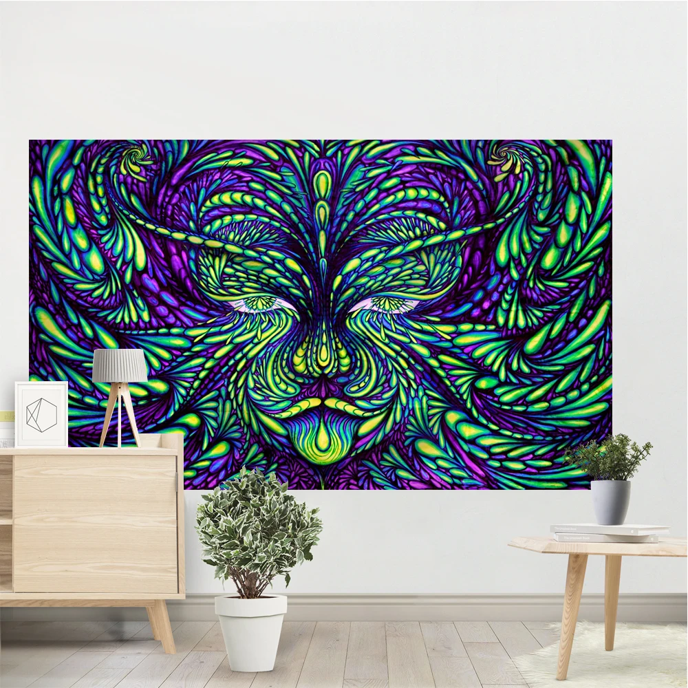 Psychedelic Leaves Tapestry Bohemian Wall Stickers Decoration Tapestries Decoration For Bedroom Wall Pendant Tapestries Tapiz