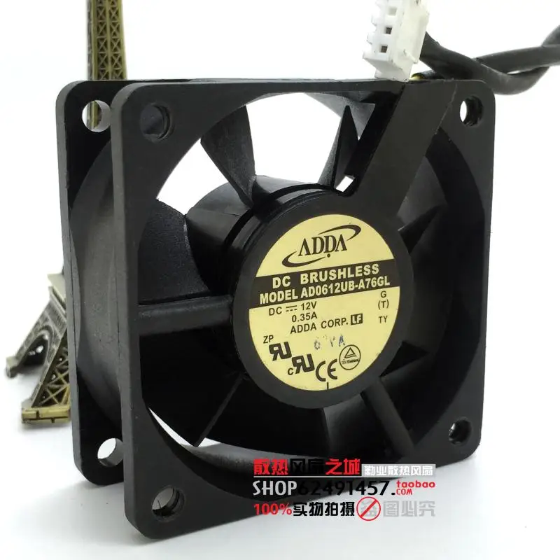 ADDA 6025 6CM 12V 0.35A Ball Cooling Fan AD0612UB-A76GL