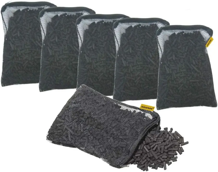 

6 lbs Carbon Charcoal Filter Media Pellets in 6 Mesh Bags for Aquarium Fish Tanks