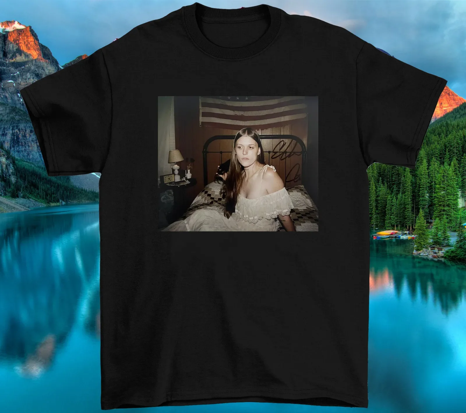ETHEL CAIN SIGNED Black T Shirt Size S M L 234XL MR144