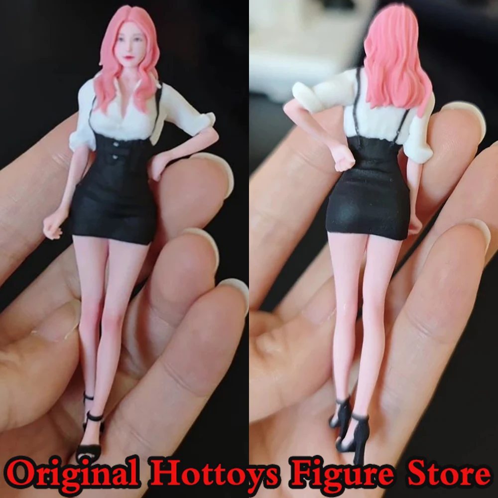

In Stock 1/18 Scale Female Soldier Pink Haired Beauty Mini Sculpture Full Set About 9cm Action Figure Model Doll Collection