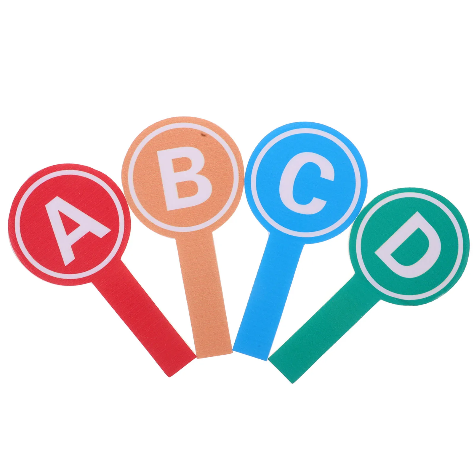 

4pcs Reusable Foam Voting Letter Answer Paddles Bidding Scoreboard Classroom Interactive Tool Auction Scoring Lightweight
