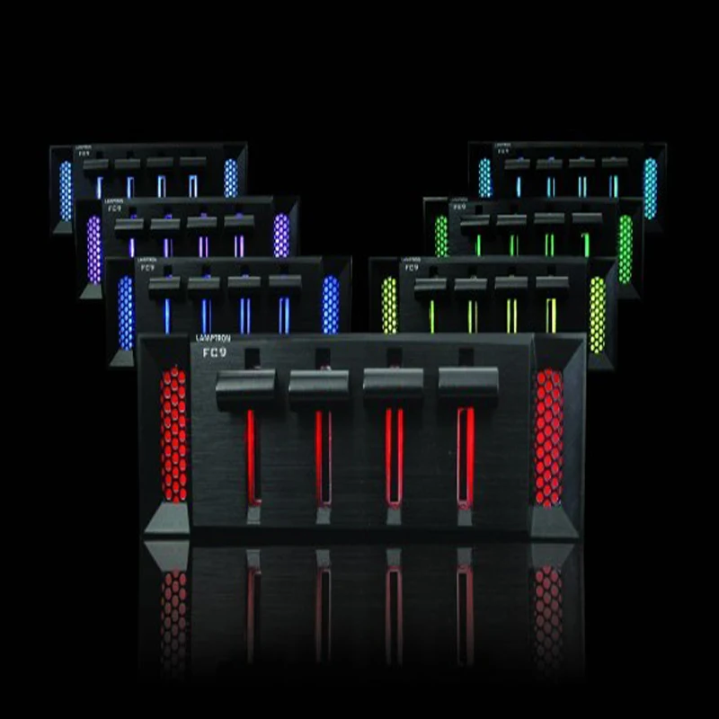 Lamptron FC9 CPU Fan Controller Black 4-Pin PWM/DC 3-12V 5A with LED Display for Computer Hardware Control