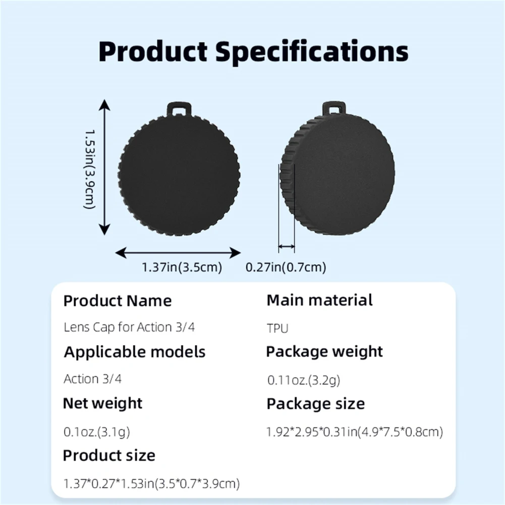 ฝาครอบป้องกันเลนส์กล้องถ่ายรูปกล้องเพื่อการกีฬาฝาปิดเลนส์ซิลิโคนป้องกันรอยขีดข่วนสามารถใช้ได้กับ Action4 OSMO/กล้อง Action3