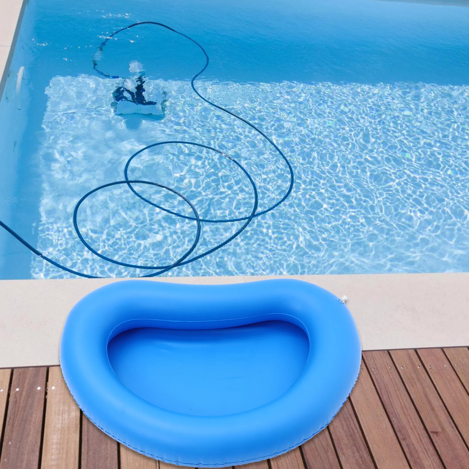 

Portable Inflatable Foot Bath for Pool Spa Entry PVC Foot Washing Basin Keep Grass Dirt Out Easy Inflation Lightweight Travel