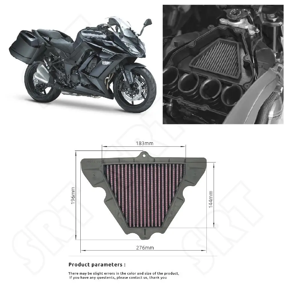 

For Kawasaki Z1000 Z1000R Z1000SX ABS Ninja 1000SX ZX1000 Motorcycle AirFilter Cleaner Engine Intake Filter Replacement Element