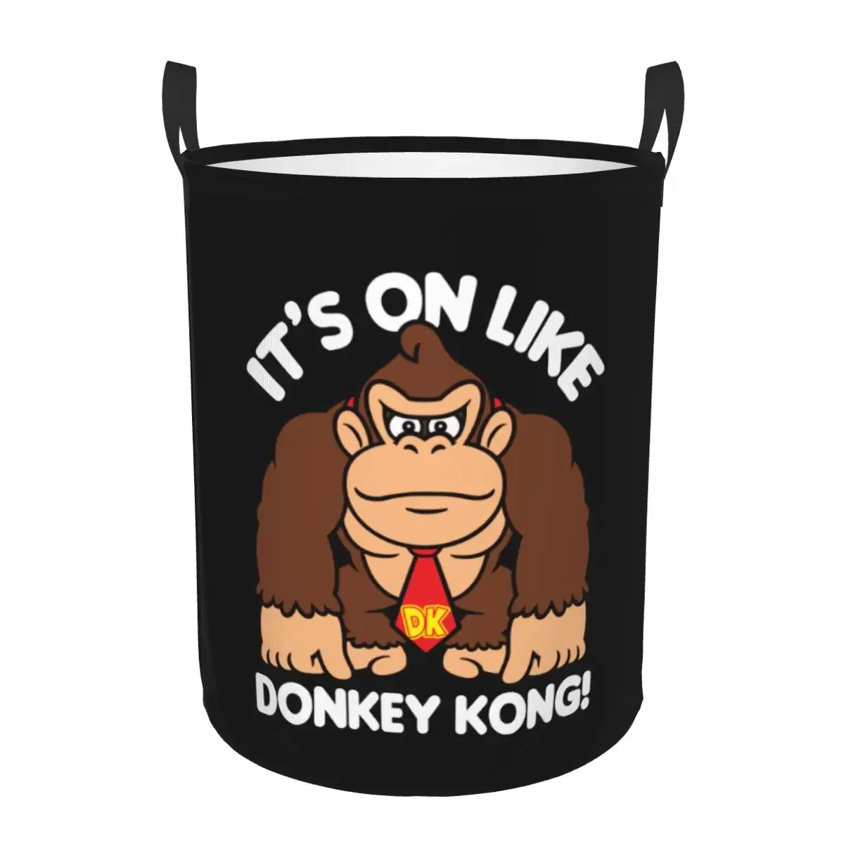 Custom It's On Donkey Kong Laundry Hamper Large Storage Basket Gorilla Kids Nursery Toy Organizer