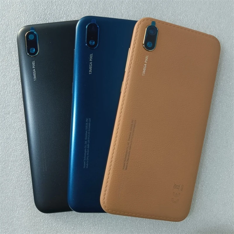Крышка батарейного отсека, корпус задней двери для Huawei Y5 2019 AMN-LX9 LX1 LX2 LX3, задняя крышка с запасными частями для объектива камеры Крышка батарейного отсека, корпус задней двери для Huawei Y5 2019 AMN-LX9 LX1 LX2 LX3, задняя крышка с запасными частями для объектива камеры