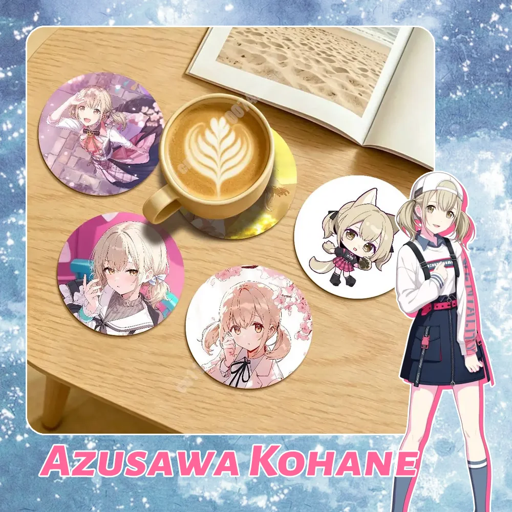 VBS Kohane Azusawa Vivid Bad Squad Round Coaster for Drink Cup Clean Table Styling Dining Table Decoration