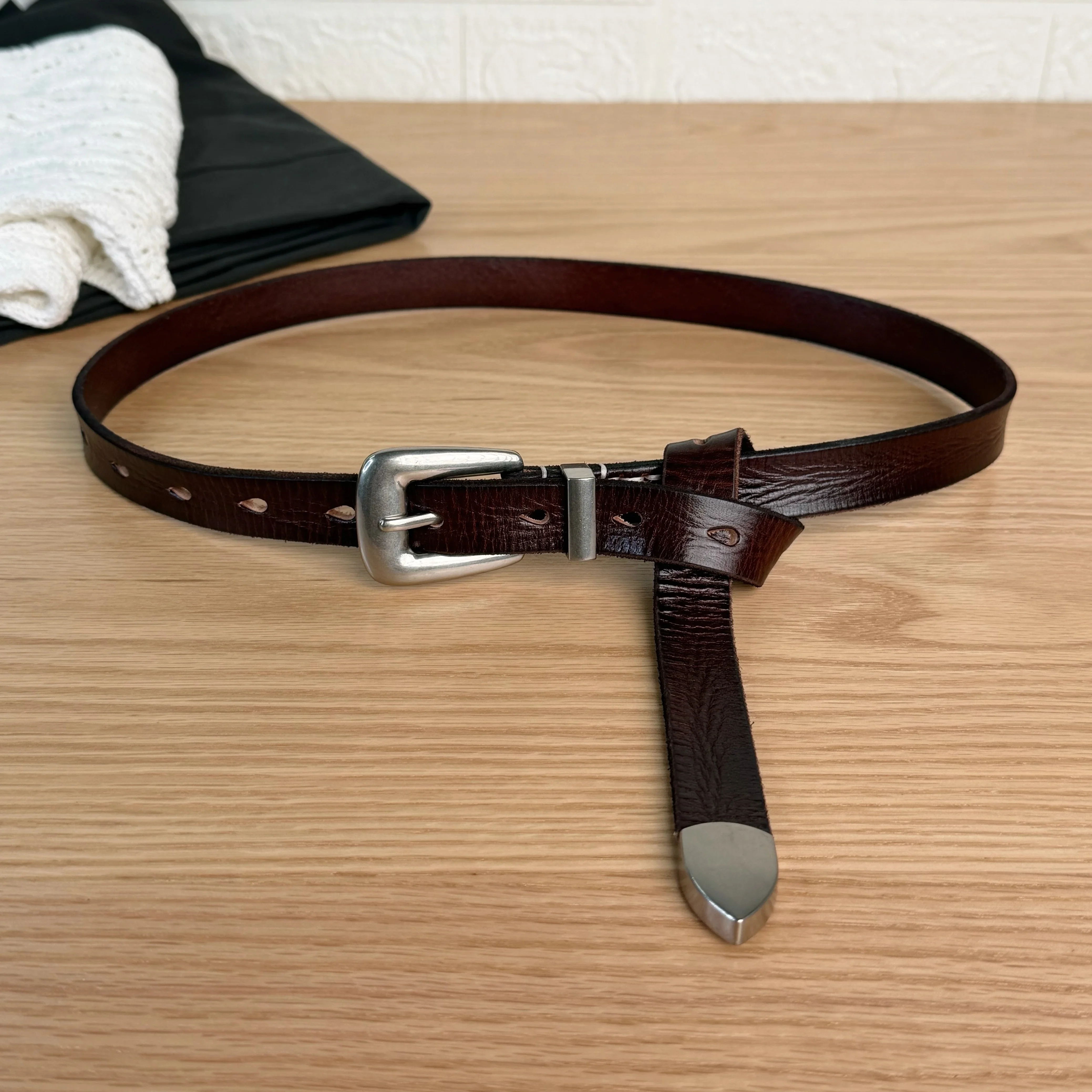 المرأة خمر جلد البقر الحقيقي مشد الإناث Cummerbund معطف حزام فستان Decration حزام ضيق J1714