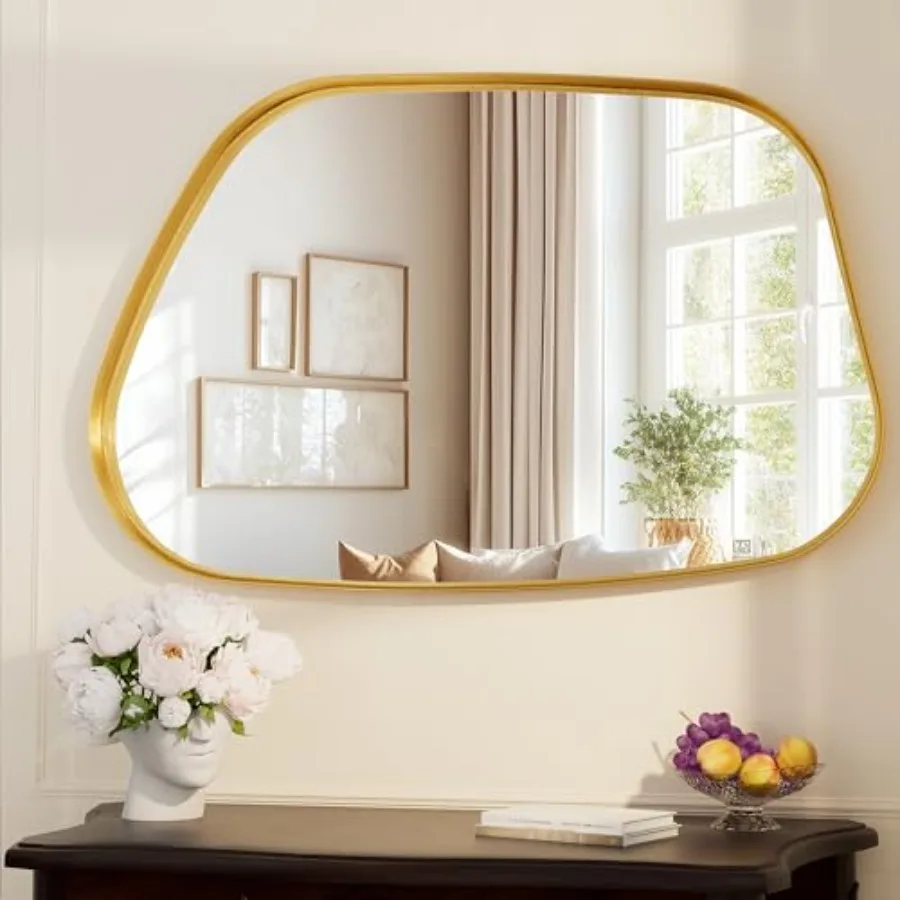

Irregular Wall Mirror 26"x40" Bathroom Mirrors Asymmetrical Artistic Decorative for Living Room Bedroom Bathroom Hallway Entryw