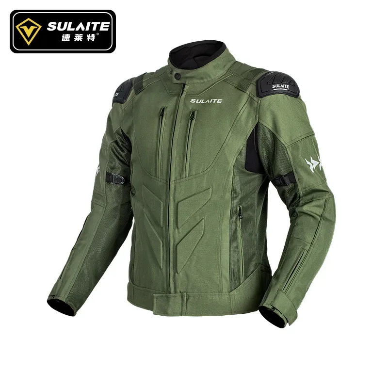 Motorcycle riding suit, highway protection racing suit, summer breathable motorcycle equipment, men's jacket set