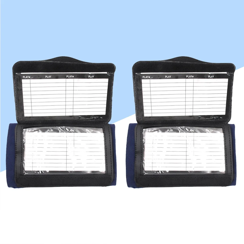 2 Pcs Wristbands Pro Football Armband Playbook Coaching Board Clipboard Basketball Whiteboard Baseball