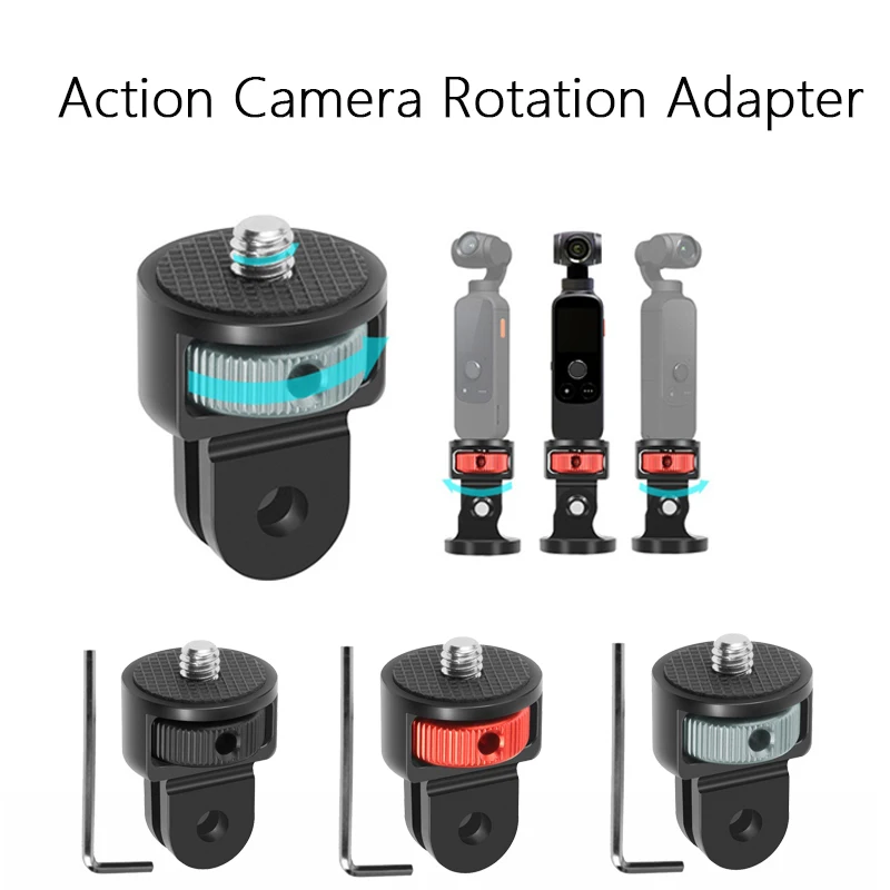 Action Camera Rotation Adapter for GoPro Hero 13 12 11 10 / Insta360 X4 X5 / DJI Omso Action 6 5 4 Action Camera Accessories