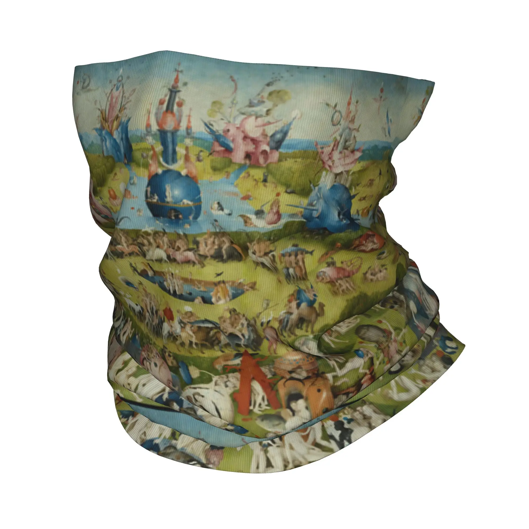 Hieronymus-Bosch The Garden of Earthly Delights Bandana Neck Cover Printed Art Balaclavas Magic Scarf Multi-use Headwear Adult
