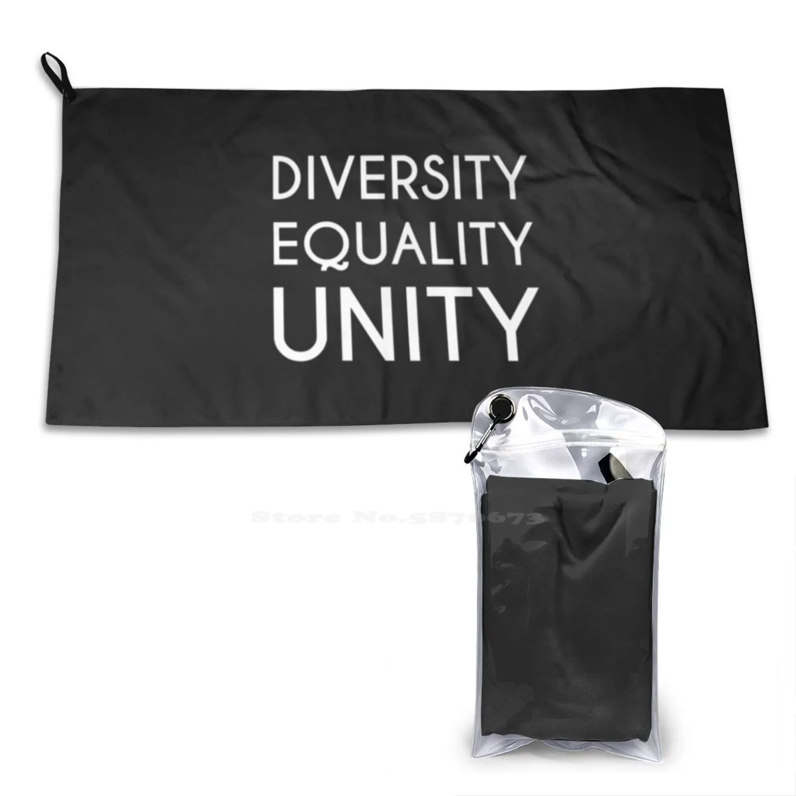 Diversity , Equality , Unity ( White ) Personalized Soft Towel Home Outdoor Diversity Equality Unity Diverse Division Divided