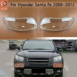 For Hyundai Santa Fe 2008 2009 2010 2011 2012 Car Accessories Transparent Headlight Shade Cover Lampshade Shell Lens Plexiglass