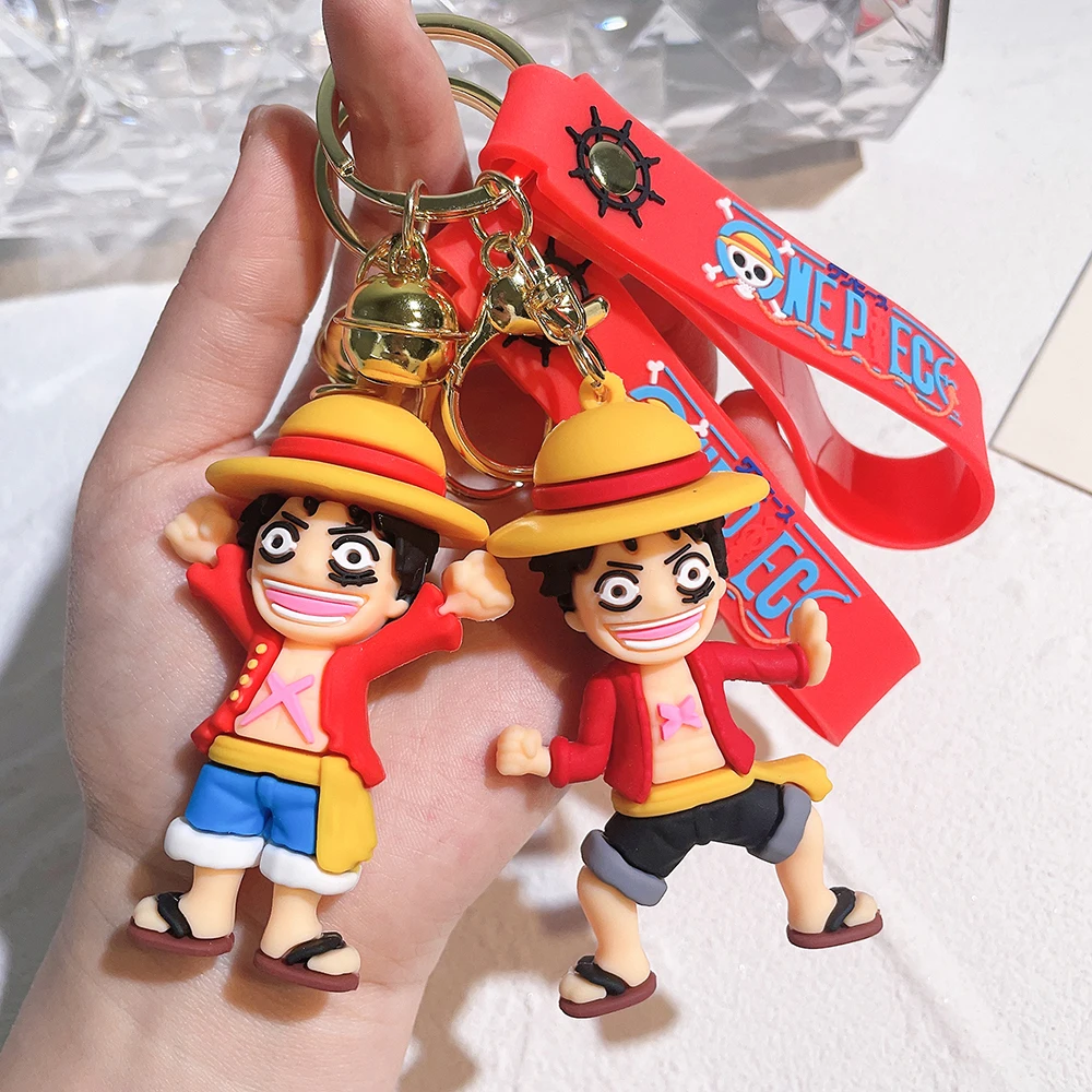 Multi Style Monkey D. Luffy Brelok do kluczy Anime ONE PIECE Figurka Luffy Doll Brelok do plecaka Breloczek do kluczy samochodowych Ozdoby Biżuteria